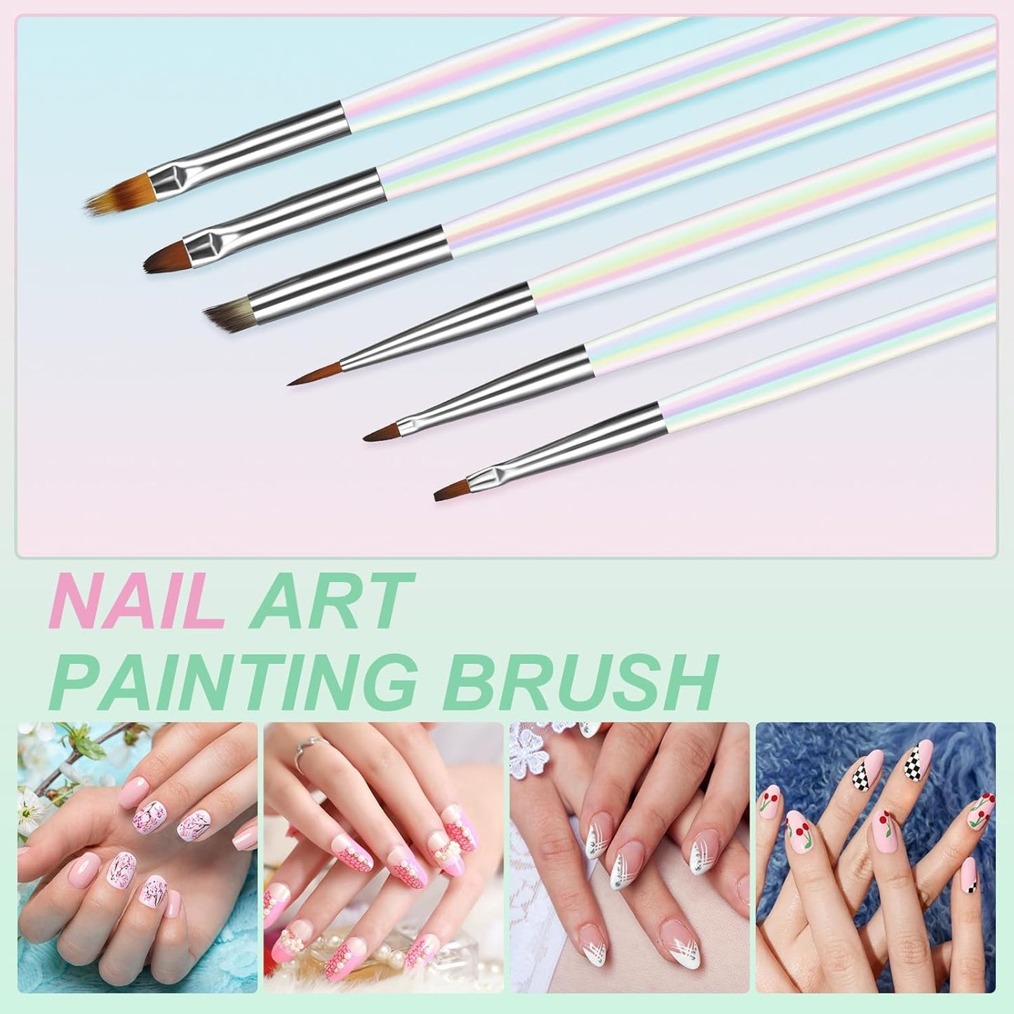Artdone 12 PCS Nail Art Brushes Set Nail Art Liner Brush and Nail Dotting Pen Gel Polish Painting Tools For Nail Art Design Include Extension Gel Nail Brush And Arylic Nails-Velvo Beauty