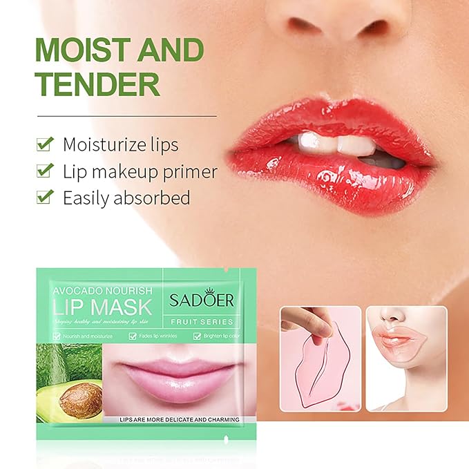 30 PCS Moisturizing Lip Mask .Crystal Lip Care Gel Pads Mask for Moisturizing & Reducing wrinkle, Let Your Lip Smoothing,Exquisite.Remove Dead Skin Moisture Essence-Velvo Beauty