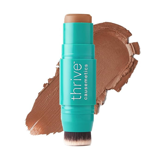 Thrive Causemetics Triple Threat Color Stick: Cream Bronzer & Contour Stick with Vitamin E, Evening Primrose Oil, Waterproof Smudge Proof Face Makeup, Anita (Light Medium Neutral)-Velvo Beauty
