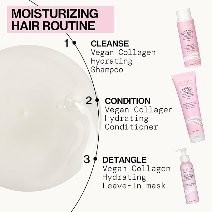 Pacifica Vegan Collagen Leave-In Repair Hair Mask – Leave-In Conditioner Treatment for Dry Damaged Hair, Hydrating Hair Repair Mask to Strengthen, Reduce Breakage & Split Ends Vegan & Cruelty-Free 4oz-Velvo Beauty