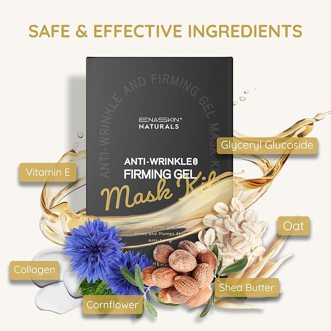 Enaskin Naturals Anti Wrinkle Face Patches Anti Wrinkle Gel Face Masks (1 Pack)-Velvo Beauty