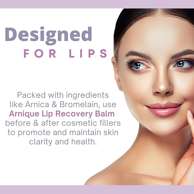 Arnica Lip Balm - Lip Filler Aftercare with Arnica Montana and Bromelain, Topical Bruise Balm Masque for Lip Flip Injections and Implant Surgery to aide with Bruising, Swelling and Redness-Velvo Beauty
