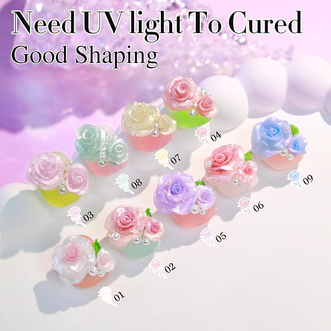 Double Rhythm 3D Nail Gel Pearl Solid Sculpting Gel for Nail Art Non-Sticky Hard for Building Carving Molding Extension Soak Off UV/LED Nail Art Salon Home DIY 0.5 Oz (Light Pink-Silk 03)-Velvo Beauty