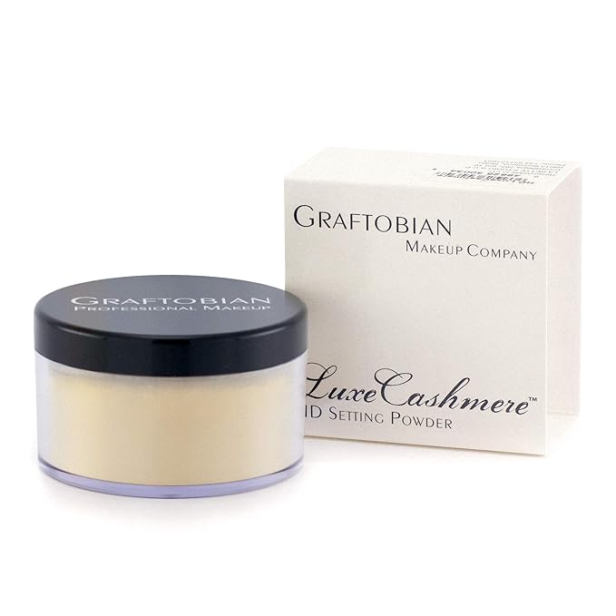 Graftobian HD LuxeCashmere Setting Powder - Banana Creme Pie (0.7 oz) - No Flashback, Matte, Silky Smooth Finish-Velvo Beauty