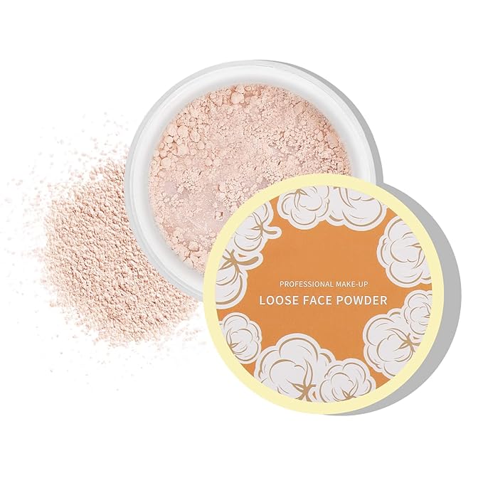 Boobeen Loose Face Powder Translucent Setting Powder Oil Control Loose Powder, Soft Focus Effect Makeup Loose Setting Powder, Lightweight Shine Control Matte Finishing, with Puff-Velvo Beauty