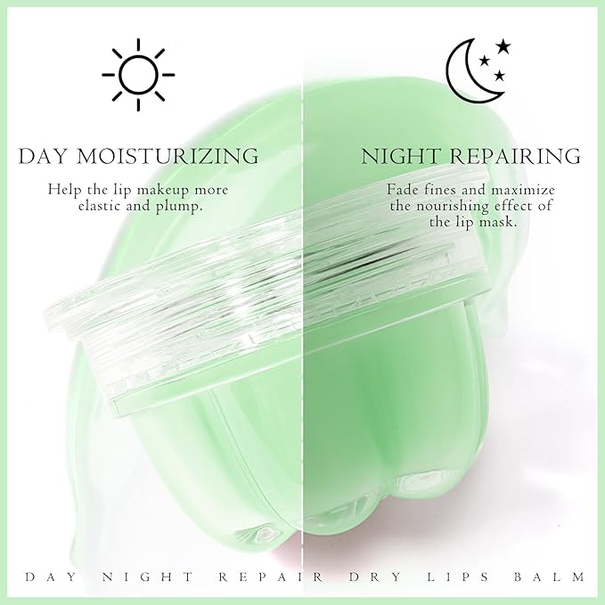 2Pc Jelly Lip Mask Overnight,Fruity Avocado Lip Sleeping Mask Day Night Repair Kawaii Lip Balm Hydrate Plump Dry Lip Scrubs Exfoliator,Lip Care Lip Moisturizer with Collagen-Avocado-Velvo Beauty