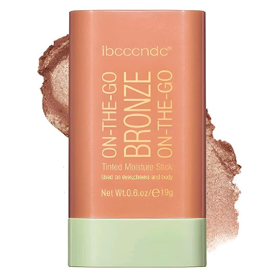 On-The-Go Bronzer Stick,Multi-Use Cream Contour Stick,Natural Long Lasting Face Bronzer,Smooth Highlighter Contour Stick,Bronze Contour Makeup Facial Shaping,03 Rich Glow-Velvo Beauty