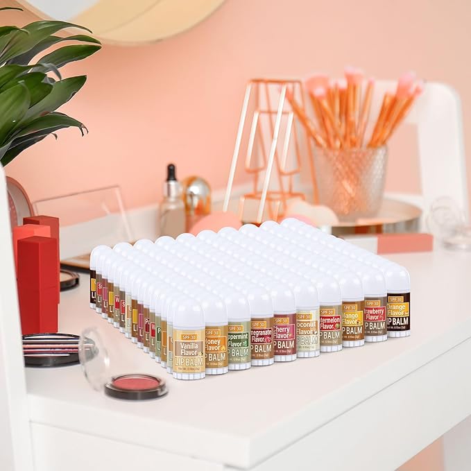 150 Pcs Mini Sunscreen Lip Balms Bulk SPF 30 Lip Balm Sticks Favors with Sunscreen SPF Employee Staff Appreciation Gifts Bulk Team Coworkers Christmas Party Gifts for Travel Beach-Velvo Beauty