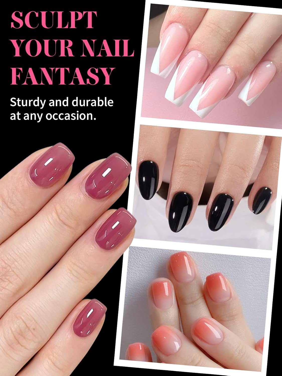 EBANKU Dual Nail Forms for Poly Extension Gel, 120 PCS 2 In 1 Nail Molds Reusable Nail Extension Forms for Builder Gel Manicure Design Salon DIY-12 Sizes-Velvo Beauty