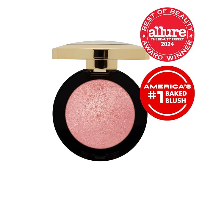 Milani Baked Blush, Powder Blush for Cheeks, Cruelty Free Makeup - Shape, Contour & Highlight Face for a Shimmery or Matte Finish -Luminoso-Velvo Beauty