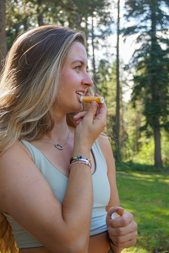 Dermatone Mango Lip Balm SPF 30 | Lip Balm with Sunscreen | Moisturizing with Aloe and Vitamin E | Medicated to Soothe & Replenish Chapped and Cracked Lips (Mango Lip Balm, 0.15oz Pack of 2)-Velvo Beauty