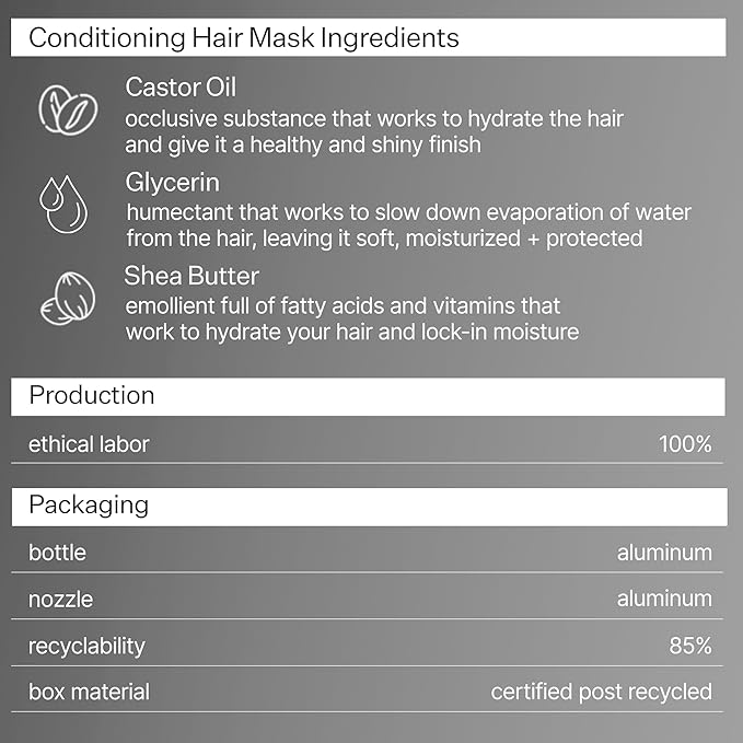 ACT+ ACRE Restorative Conditioning Hair Mask - Cold Processed Hair Treatment for Hydrating Dry and Damaged Hair - Moisturizing Silicone Free Hair Masks (4 Fluid Ounces)-Velvo Beauty
