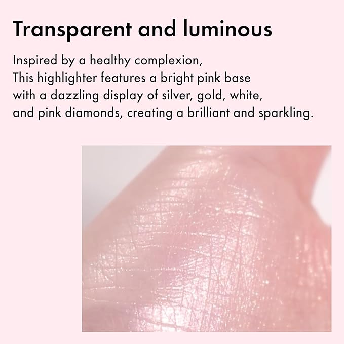 Amuse SEOUL Face Diamond Pink Diamond Highlighter | High Glossy Face Illuminator Highlighting Powder, Highlighter Makeup, Shimmer Glow, Rose & Gold Glow Highlighter, Cruelty-Free & Vegan (4.7g)-Velvo Beauty