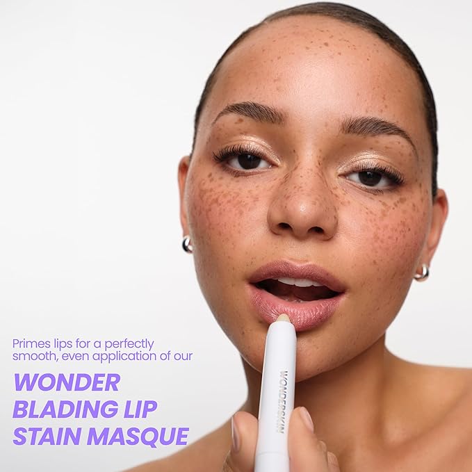 Wonderskin 3-in-1 Lip Scrub Exfoliator & Moisturizer, Lip Exfoliator Scrub, Lip Therapy, Hydrating Lip Balm for Soft, Nourished, Flake-Free Lips with One-Step Prep, 0.10oz-Velvo Beauty