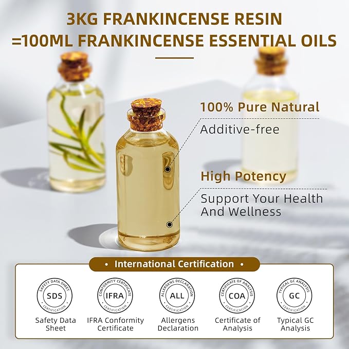 HIQILI 16 Fl Oz Frankincense Essential Oil, for Massage Skin Care, Diffuser, Aromatherapy, 100% Pure Undiluted-Velvo Beauty