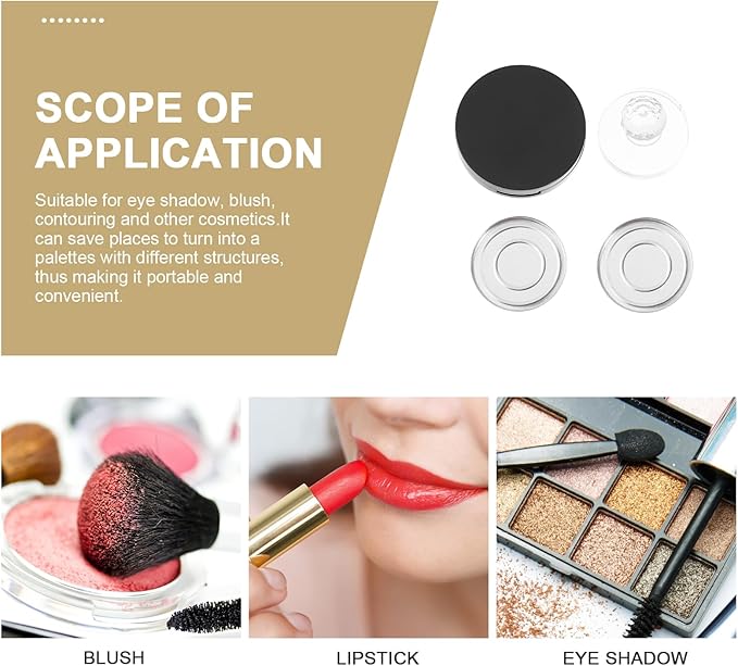 FRCOLOR 1 Set Portion Tray Loose Powder Compact Case Makeup Pallete Blush Storage Case Blush Container Reusable Blush Case Diy Empty Makeup Lipstick Container Blank Abs Sample Travel-Velvo Beauty