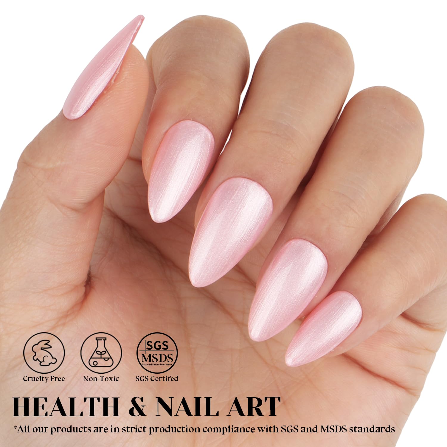 Light Pink Pearl Gel Nail Polish - 0.51 fl oz Pearl Peach Pink Shimmer Gel Polish for Manicure Salon or DIY Nail Art At Home - GP0028-Velvo Beauty