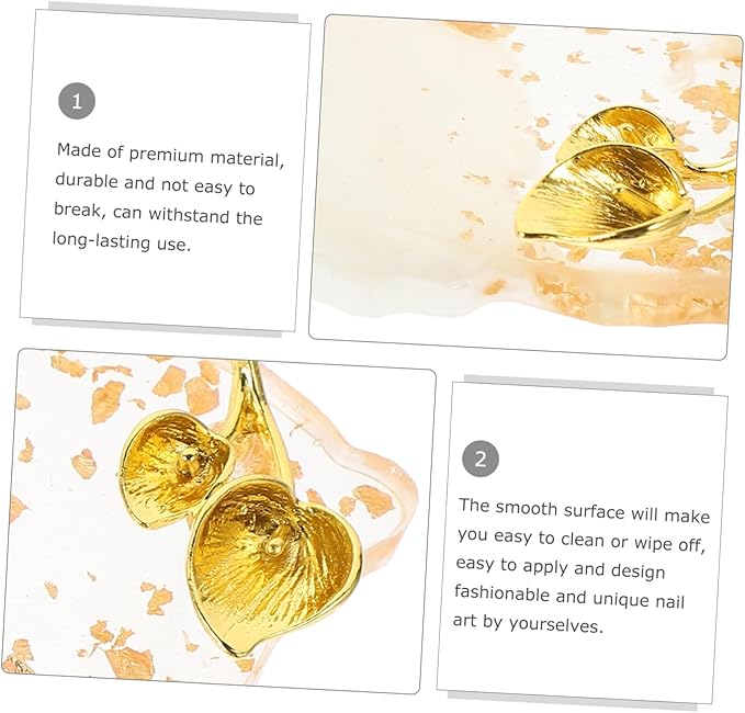 FOMIYES 2pcs Nail Palette Vintage Nail Plate White Resin-Velvo Beauty