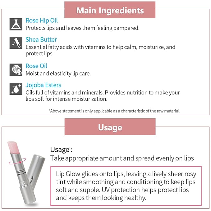 Atomy Lip Glow 3.3g x 2 EA - Moisturizing Lip Care Treatment Balm with Natural Pink Color-Velvo Beauty