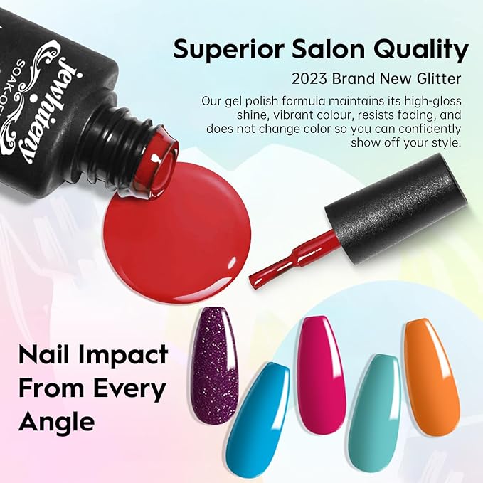 JEWHITENY 14 Colors Poly Gel Nail Kit 27 Colors Gel Nail Polish Kit With U V Light All In One Nail Art Starter Kit Suitable For All Seasons-Velvo Beauty