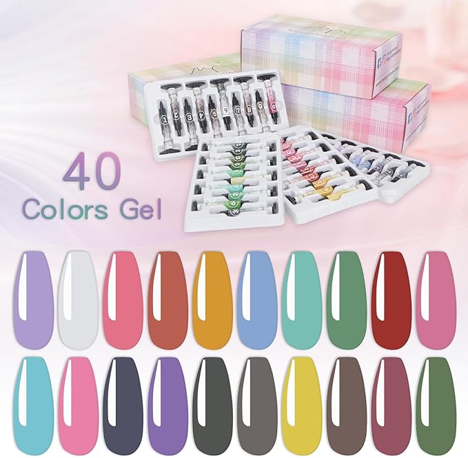 Gel palette Painting gel for nail art 40colors individual squares UV LED Gel for Nail Art DIY-Velvo Beauty