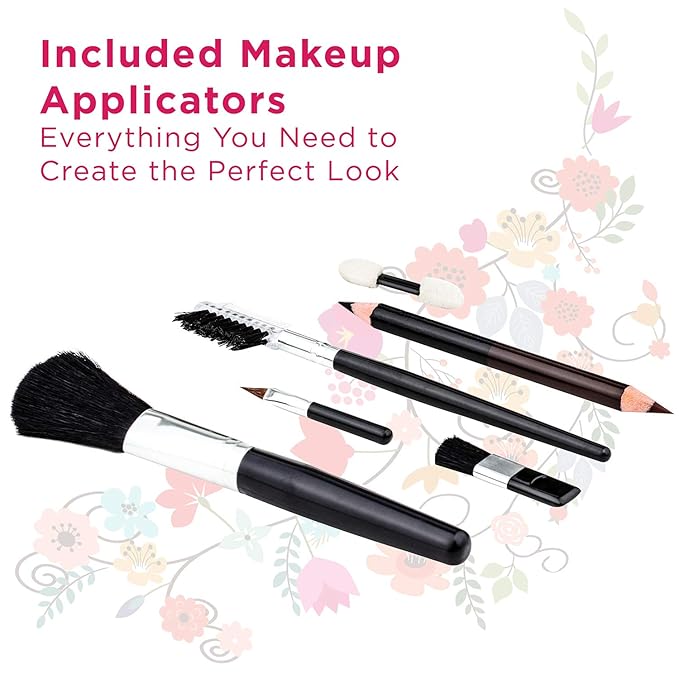 Makeup Kit Gift Set – 79 Piece - 32 Eye Shadows, 2 Blushes, 2 Lip Glosses, 2 Lipsticks, 2 Eye Liner Pencils, 1 Lip Liner Pencil, 1 Mascara - Case with Carrying Handle-Velvo Beauty