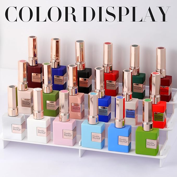 Double Rhythm 0.5Oz Translucent Gel Polish Sheer Neutral Natural Light Milky Same Color Same Bottle 15ML Jelly Gel Polish Art DIY at Home (Pink Rose-A1382)-Velvo Beauty