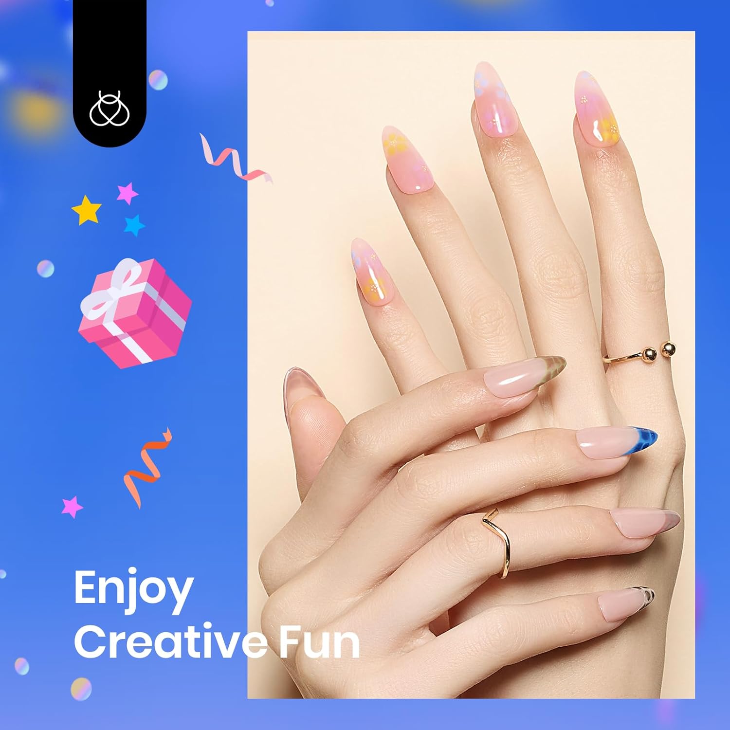 Beetles Blooming Gel & Base Top Coat Set, 3PCS 15ML Shine Finish Long Lasting No Wipe Top Coat Gel Nail Polish Base Spreading Marble Effect Soak off UV LED Nail Art Gifts for Women-Velvo Beauty