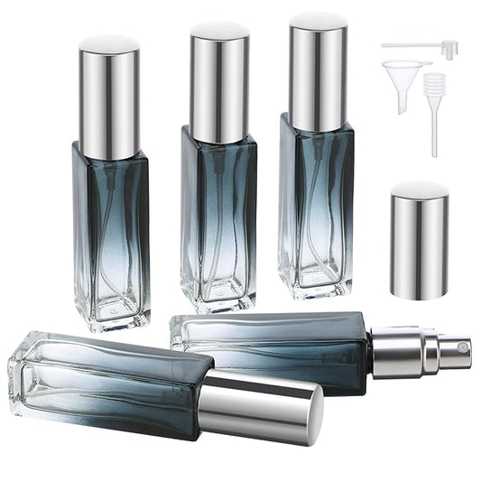 Segbeauty Refillable Perfume Bottle Travel, 5 Set of 10ML Pocket Glass Perfume Atomizer, Empty Fine Mist Mini Travel Bottles Set Cologne Atomizer Dispenser Fragrance Sprayer Cosmetic Container-Velvo Beauty