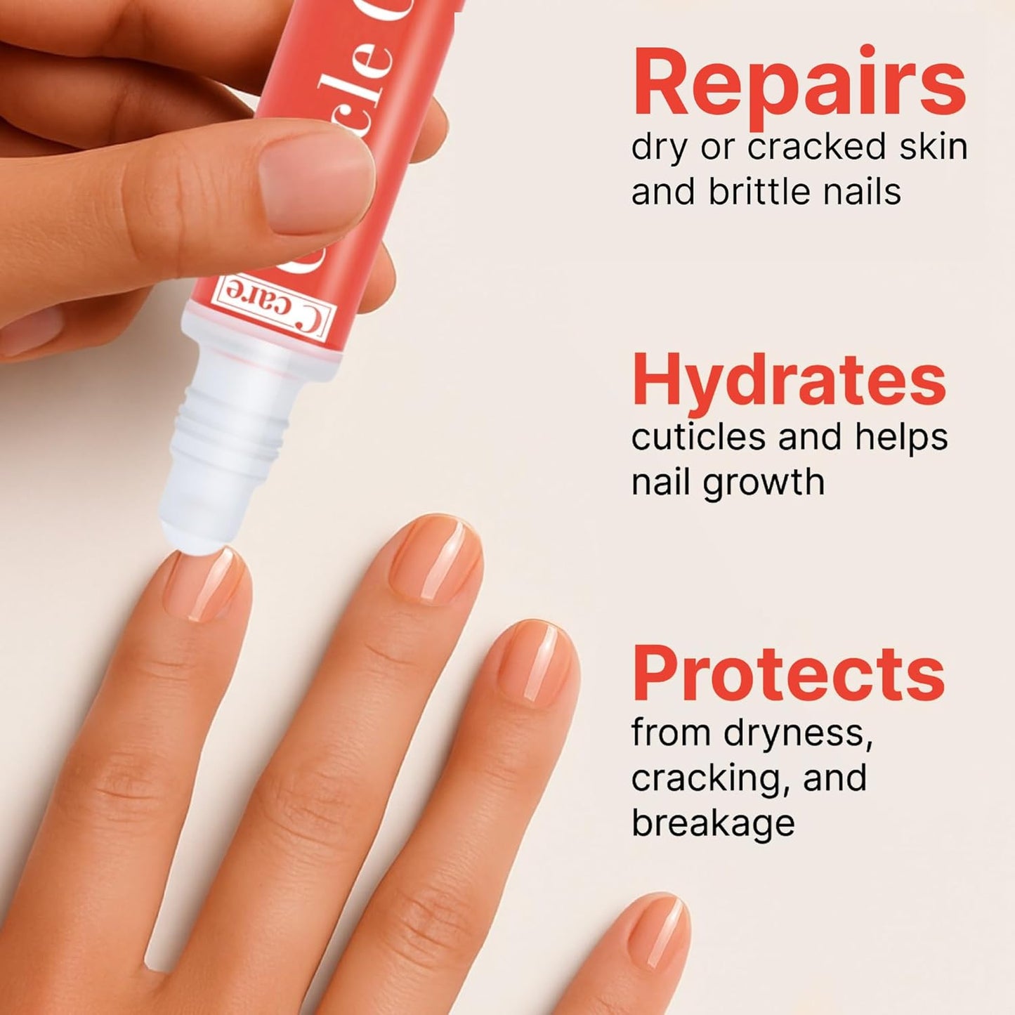 C CARE Pomegranate and Fig Roll-On Cuticle Oil | Natural Revitalizing Hydrating Nail Oil | Repaires Cuticles Overnight | Remedy For Damaged Skin And Thin Nails | Paraben Cruelty Free Formula | 10ml-Velvo Beauty
