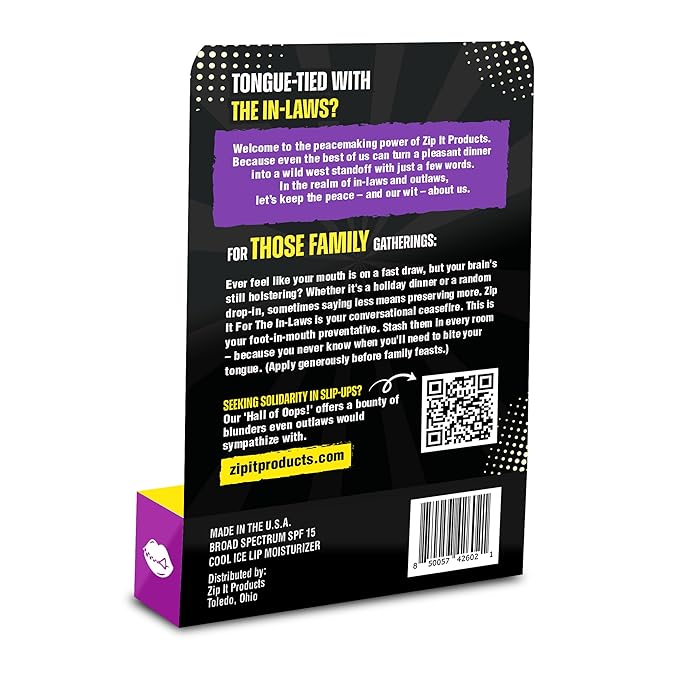 Zip It For In-Laws Lip Balm - Saving Relationships One Swipe At A Time-Velvo Beauty