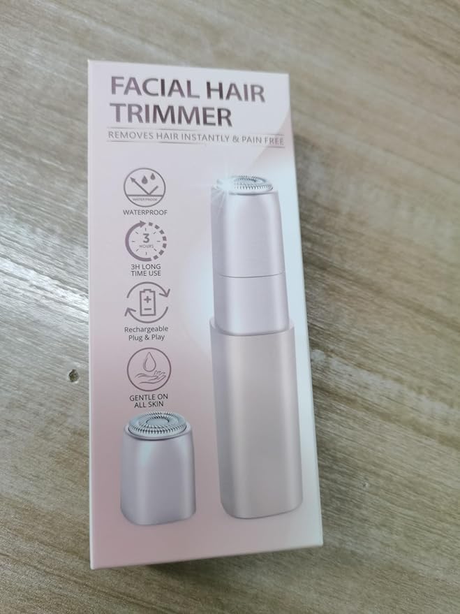 Rechargeable Facial Hair Remover for Women: Painless Mini Face Razors Shaver with 2 Replacement Heads,Electric Facial Hair Removal Device for Upper Lip, Chin & Face for Home & Travel-Velvo Beauty