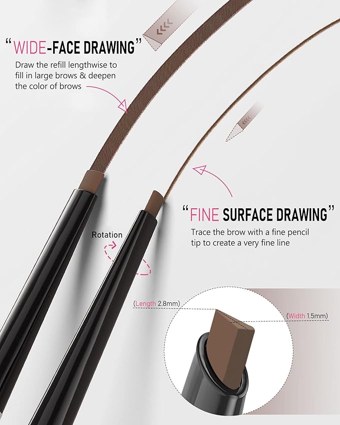 Eye Brow Pencils for Women - Waterproof Brown Eyebrow Pencil with Brush, Filler for Blondes-Velvo Beauty