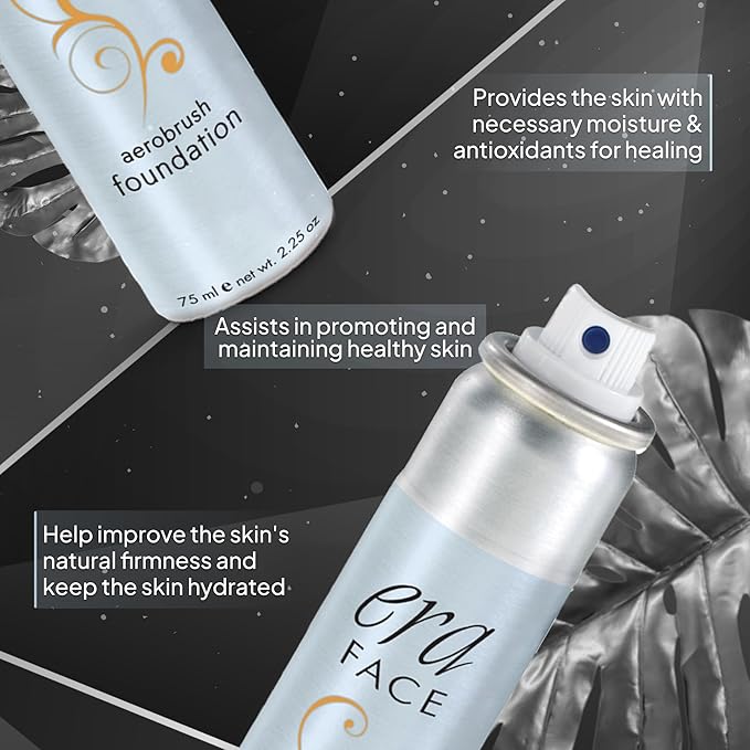 ERA Face spray makeup (Y7 Carmel, 2.25 oz) - airbrush foundation, everyday, buildable, professional spray on cosmetics by Era Beauty-Velvo Beauty