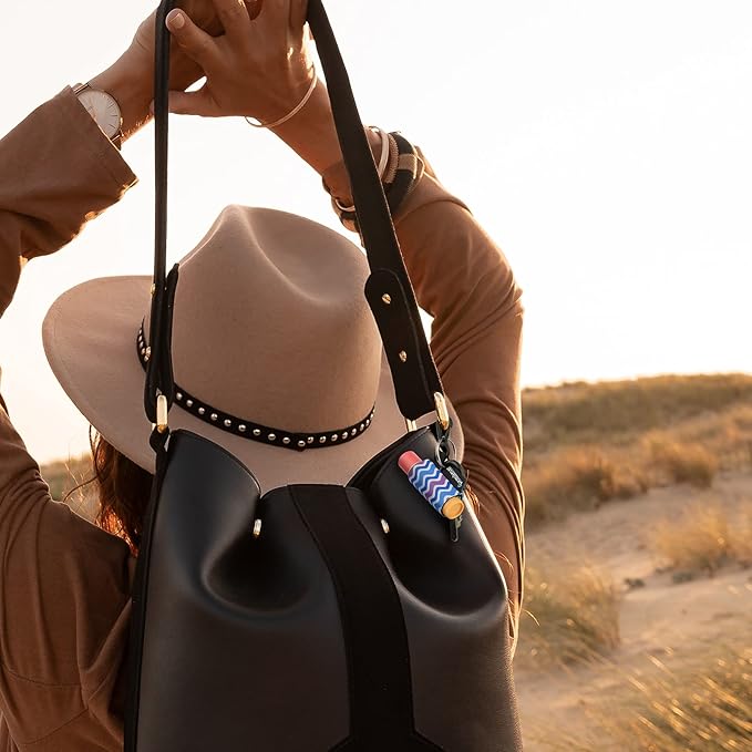 6 Pack Compact Clip-On Chapstick Holder Premium Release Clip Neoprene Sleeve Lip Balm with Clip Fits Most Standard Lip Balm, Large-Velvo Beauty