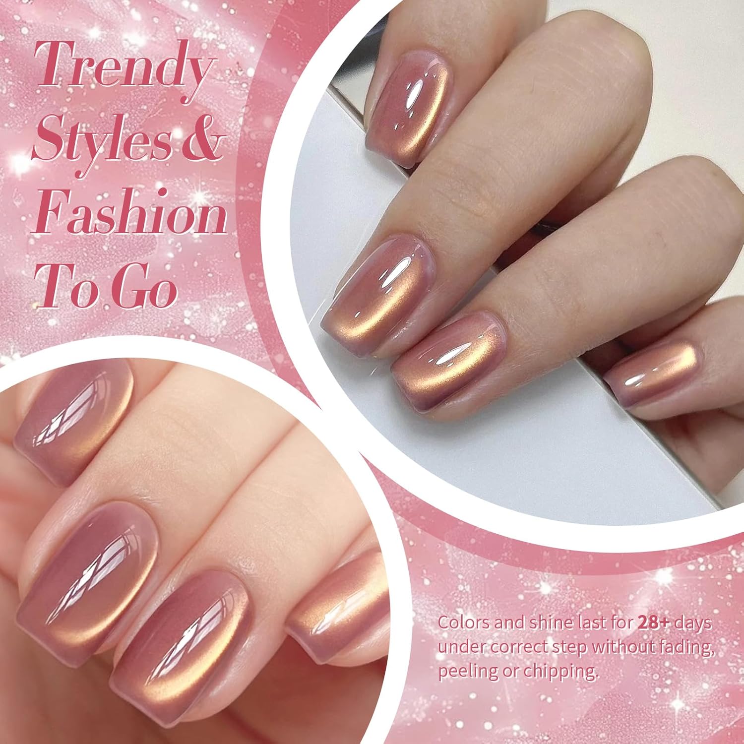 BORN PRETTY Cat Magnetic Eye Gel Nail Polish,Violet haze Jelly Glass Magnetic Gel Polish,Glitter Soak Off Nail Art Salon Manicure Home Gift 15ml-Velvo Beauty