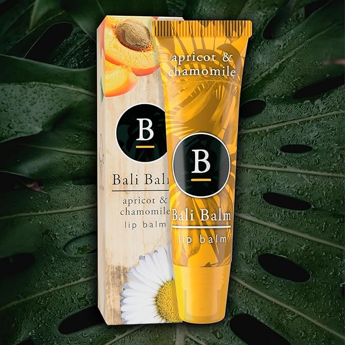 Moisturizing Lip Balm 0.50 Oz - Apricot & Chamomile Flavour - Natural Lip Balm - Vegan and Beeswax-Free Formula - Hydrating Flavored Lip Balm - Shea Butter Enriched Formula-Velvo Beauty