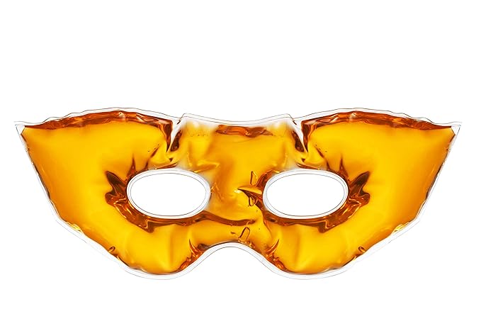 Gel Eye Mask for Puffiness and Dark Circles - Cooling Eye Masks for After Surgery and Headache/Stress Relief - Multiple Colors Available - Orange-Velvo Beauty