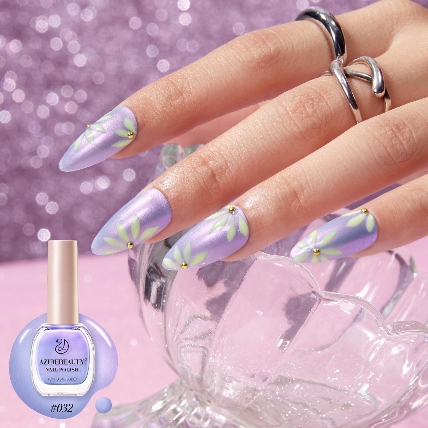 AZUREBEAUTY Blue Purple Violet Galaxy Quick Dry Complete Natural Super Lustrous Nail Enamel Polish,Professional for DIY Manicure and Pedicure at Home-Velvo Beauty