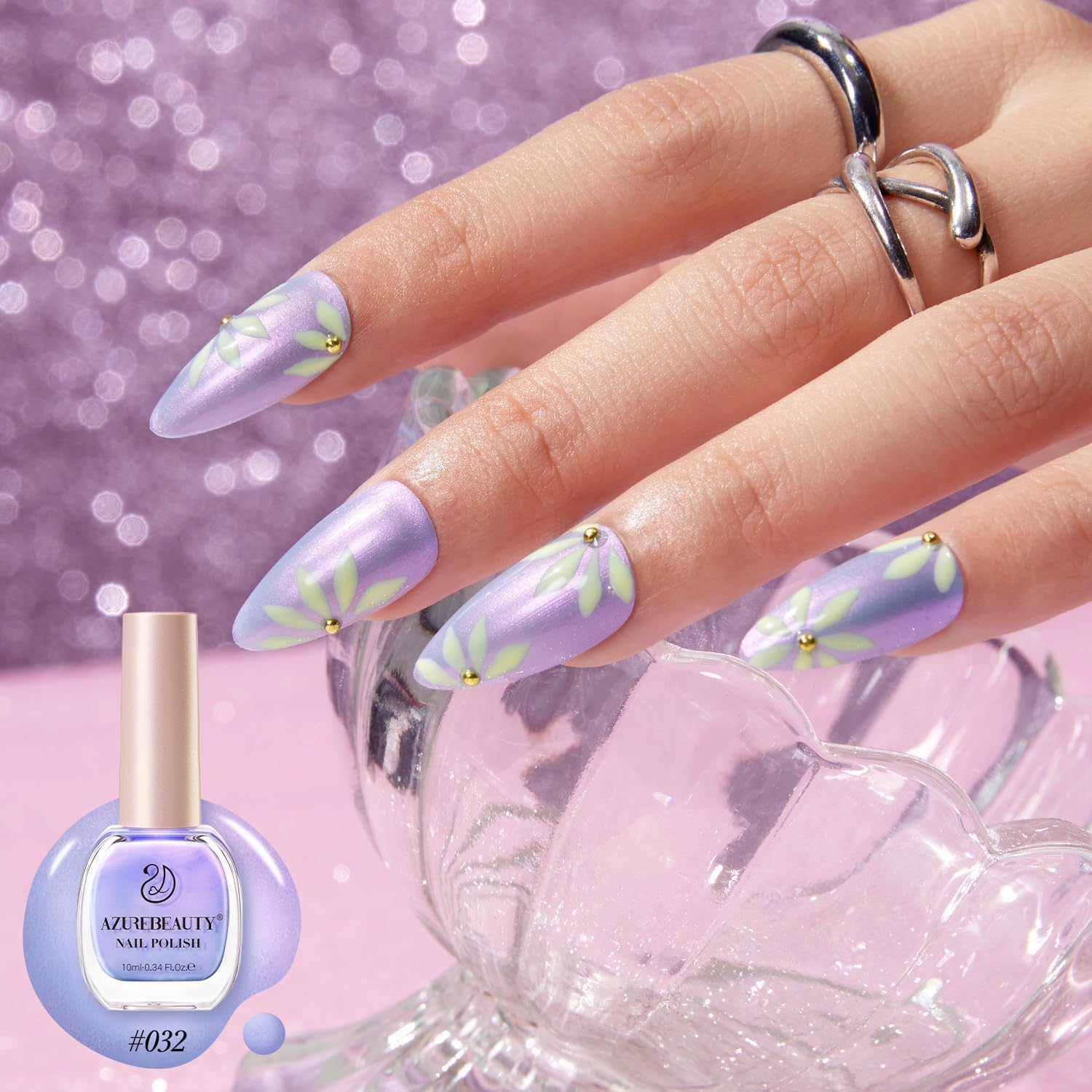 AZUREBEAUTY Blue Purple Violet Galaxy Quick Dry Complete Natural Super Lustrous Nail Enamel Polish,Professional for DIY Manicure and Pedicure at Home-Velvo Beauty