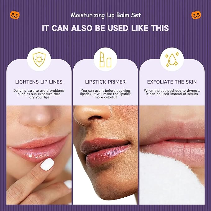 Lip Moisturizer Lip Balm Set, Lip Sleeping Mask, 2PCS Pumpkin & Honey Lip Mask Overnight Improve Dry Lips, Reduce Lip Wrinkles & Dead Skin, Lip Care Products Gift Set For Women-Velvo Beauty