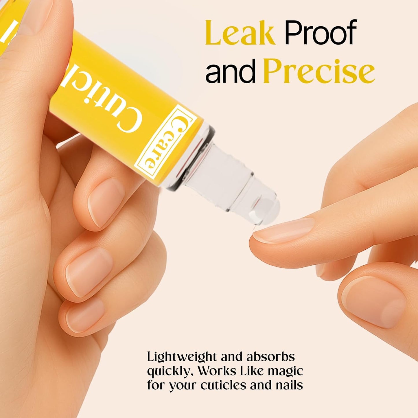 C CARE Milk and Honey Roll-On Cuticle Oil | Natural Revitalizing Hydrating Nail Oil For Repaired Cuticles Overnight | Remedy For Damaged Skin And Thin Nails | Paraben Cruelty Free Formula | 10ml-Velvo Beauty