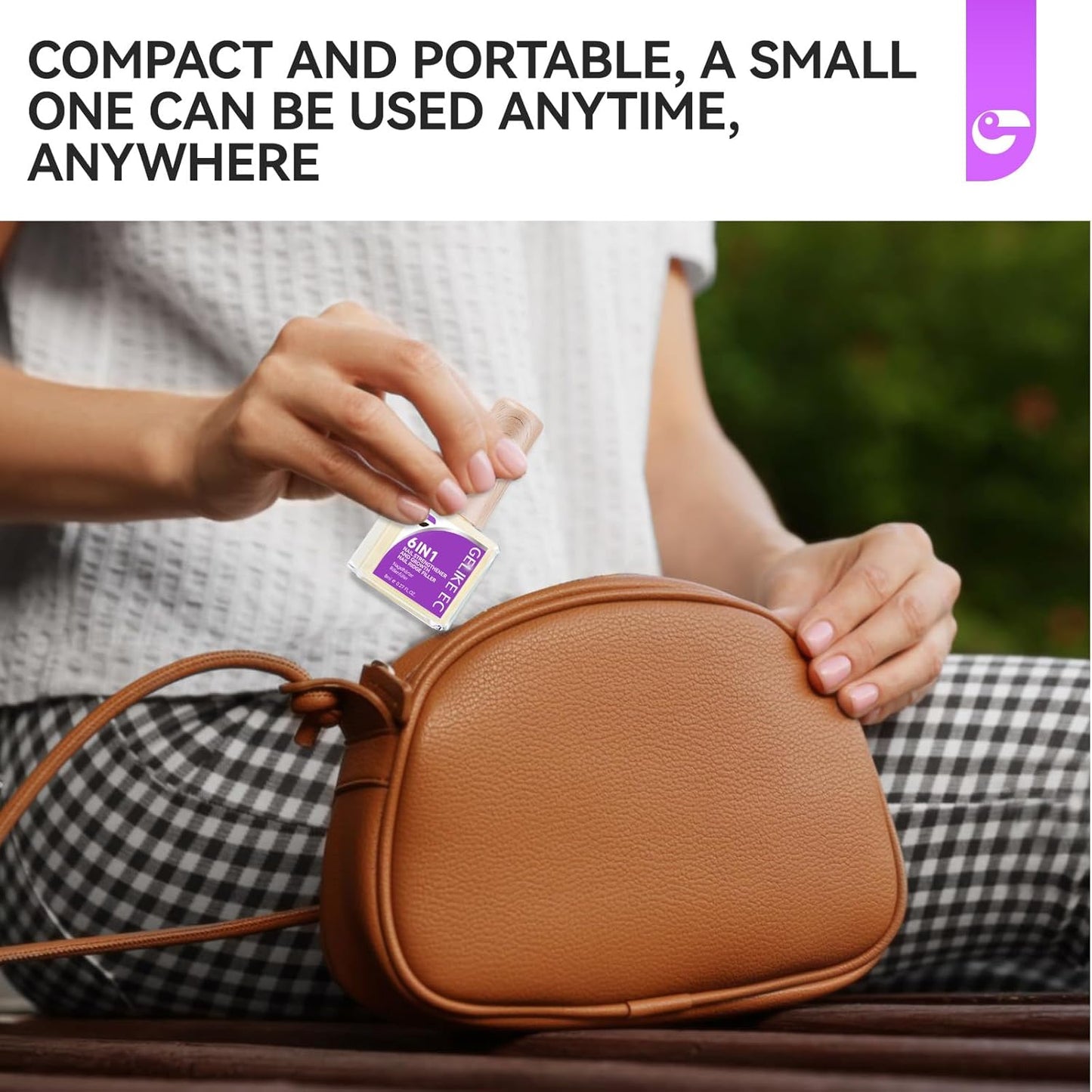 Nail Polish Strengthener and Growth Treatment: Yellow Gelike EC 6 in 1 Natural Nail Hardener Extra Strong and Growth - Long Lasting Nail Repair for Damaged Nails - For Daily Work Home Salon-Velvo Beauty