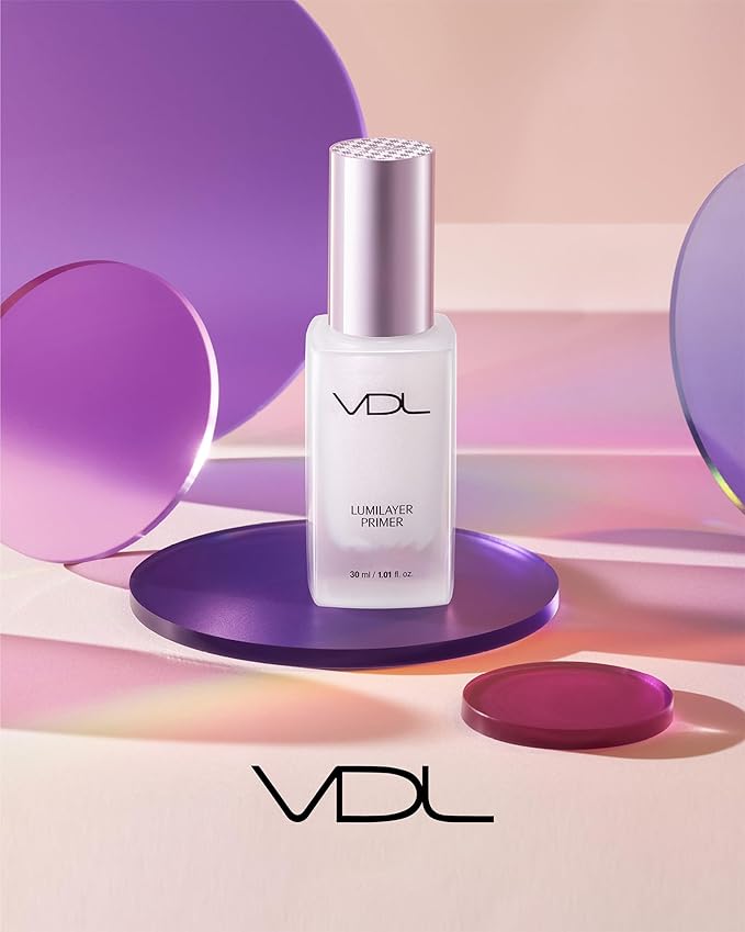 VDL Lumilayer Primer (Glowy Finish, 1.01fl oz) - Illuminating Pearl Makeup Base for Glowing Skin. Korean Makeup. Hydrating Radiance-Velvo Beauty