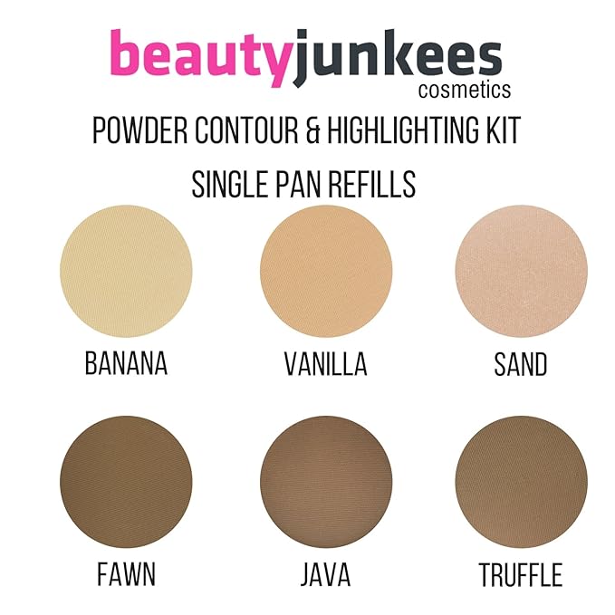 Java Matte Powder Contour Makeup – 37 mm Magnetic Palette Refill Pan for Contouring Highlight Make Up Kit by Beauty Junkees, Professional Quality Paraben Gluten Cruelty Free Cosmetics-Velvo Beauty