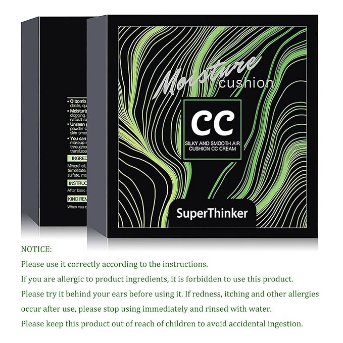 Air Cushion CC Cream Mushroom Head Cushion Foundation, BB Cream Face Makeup for Mature Skin Moisturizing Concealer Brighten Long-Lasting, Even Skin Tone for All Skin Types (Ivory)-Velvo Beauty