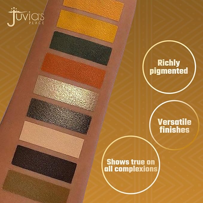 Juvia's Place Palette The Nomad - Marigold, Shimmering Honey, Deep Merlot, Shades of 9, Deep Merlot, Pigmented Makeup Palette Eye Color & Shine-Velvo Beauty