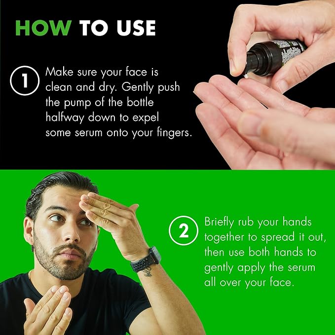 Tiege Hanley Anti-Aging Face Serum, SUPER SERUM (2-Pack) - Skin Tightening Facial Serum for Men - Mens Serum For Face with Sodium Hyaluronate & Retinyl Palmitate for Smoother & Tighter Skin, 0.5 Fl Oz-Velvo Beauty