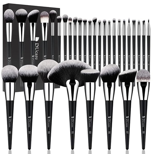 DUcare Makeup Brushes Set Professional 32Pcs Make up Brushes Premium Synthetic Kabuki Foundation Blending Face Powder Blush Concealers Eye Shadows-Velvo Beauty