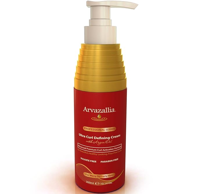 Arvazallia Ultra Curl Defining Cream with Argan Oil for Wavy and Curly Hair-Velvo Beauty